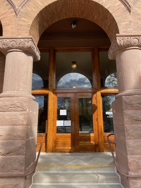 Same historic entry doors after refinishing by CertiRestore