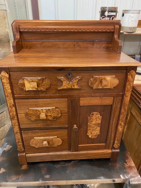 Antique Victorian side table after restoration by CertiRestore in West Fargo, ND